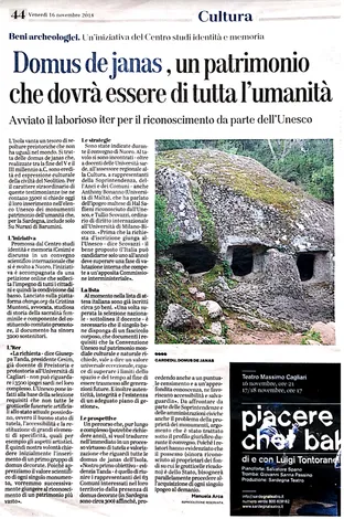 Domus de Janas verso l'UNESCO: l'iniziativa del CESIM raccontata da L'Unione Sarda