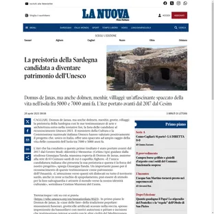 La Nuova Sardegna dedica un approfondimento alla candidatura della preistoria sarda a patrimonio UNESCO