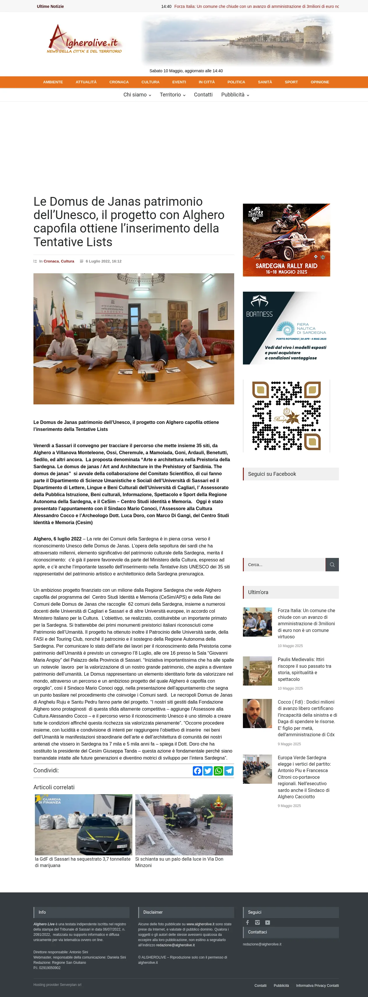 Le Domus de Janas verso la candidatura a Patrimonio dell'UNESCO