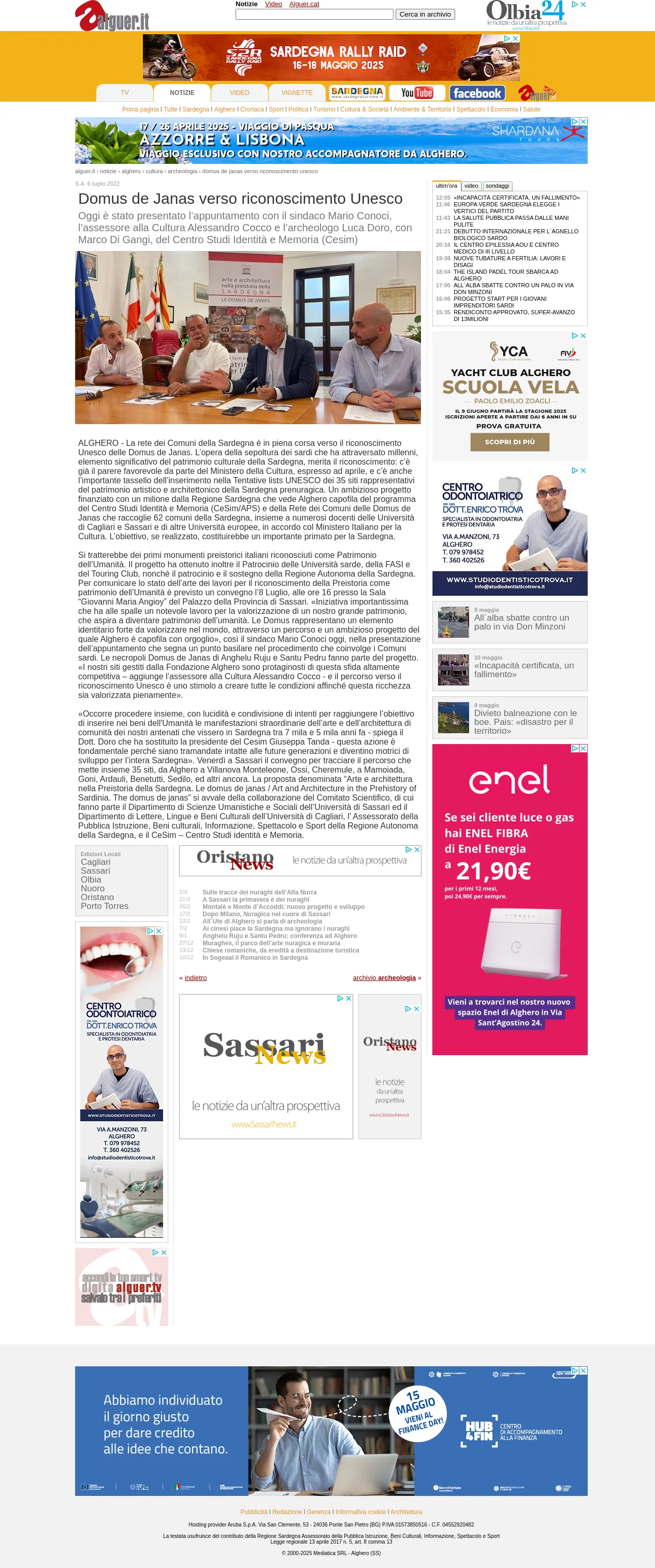 Alguer.it esplora i progressi del riconoscimento Unesco per le Domus de Janas