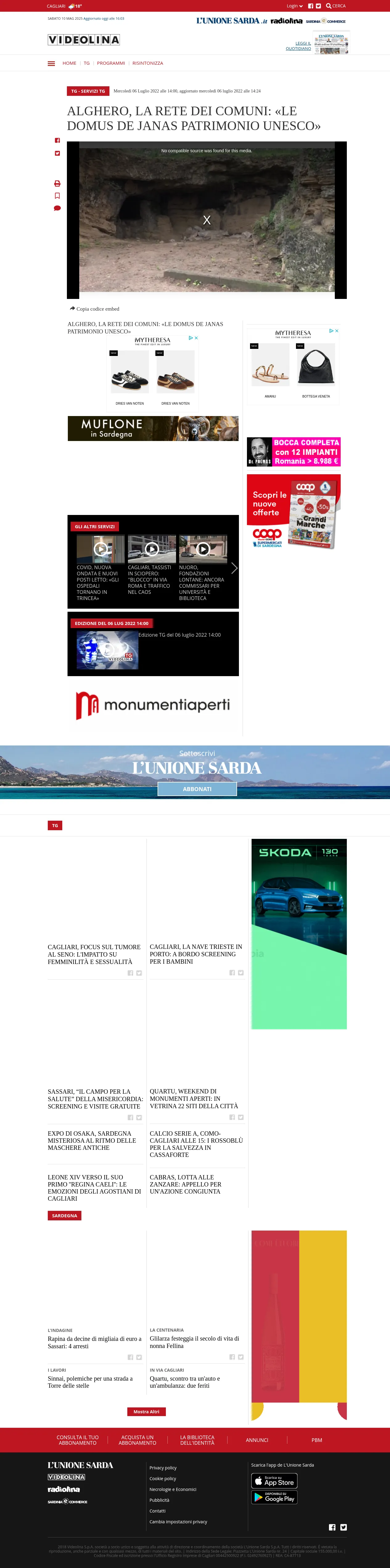 Videolina Cagliari racconta la candidatura delle Domus de Janas a Patrimonio UNESCO