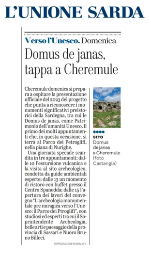 Cheremule verso l'UNESCO: le Domus de Janas in Luce