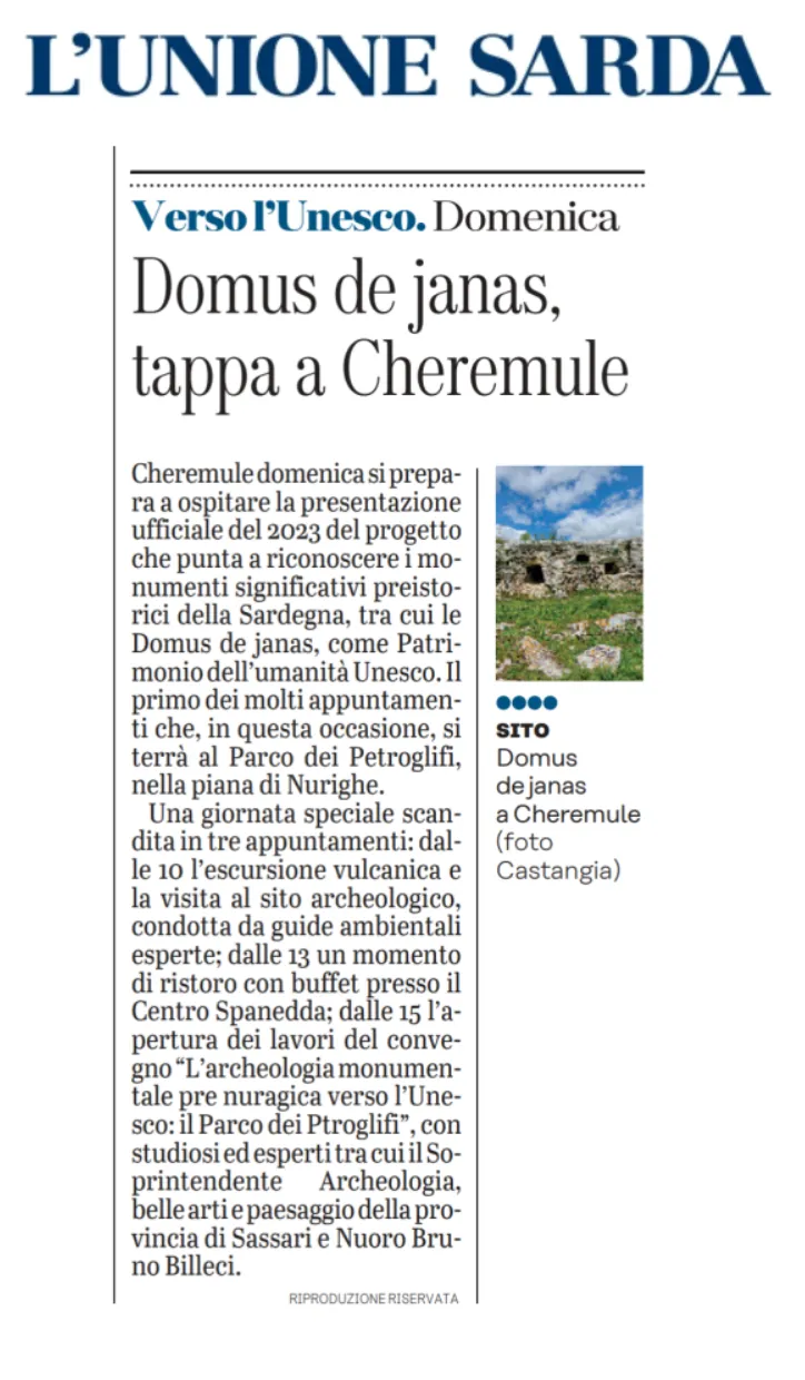 Domus de janas, tappa a Cheremule