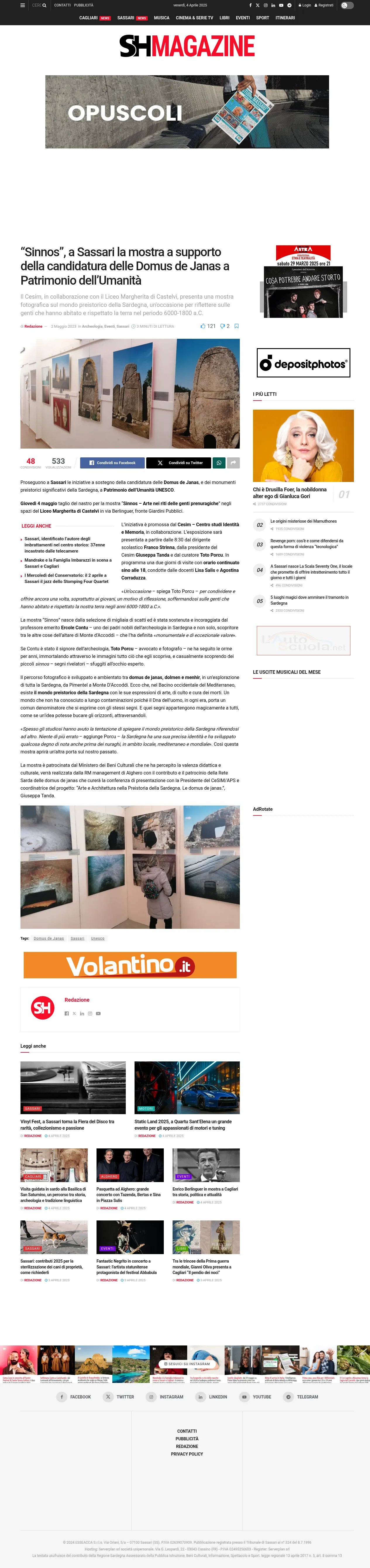 Sinnos: Viaggio nella Sardegna Preistorica a Sassari