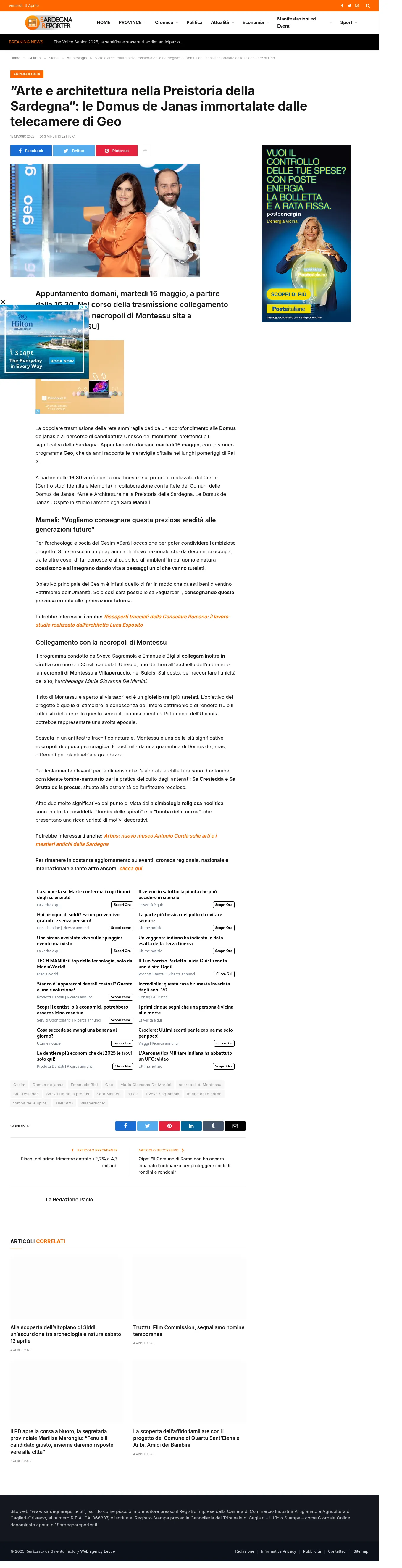 Geo explores the Domus de Janas: a journey into prehistoric Sardinia