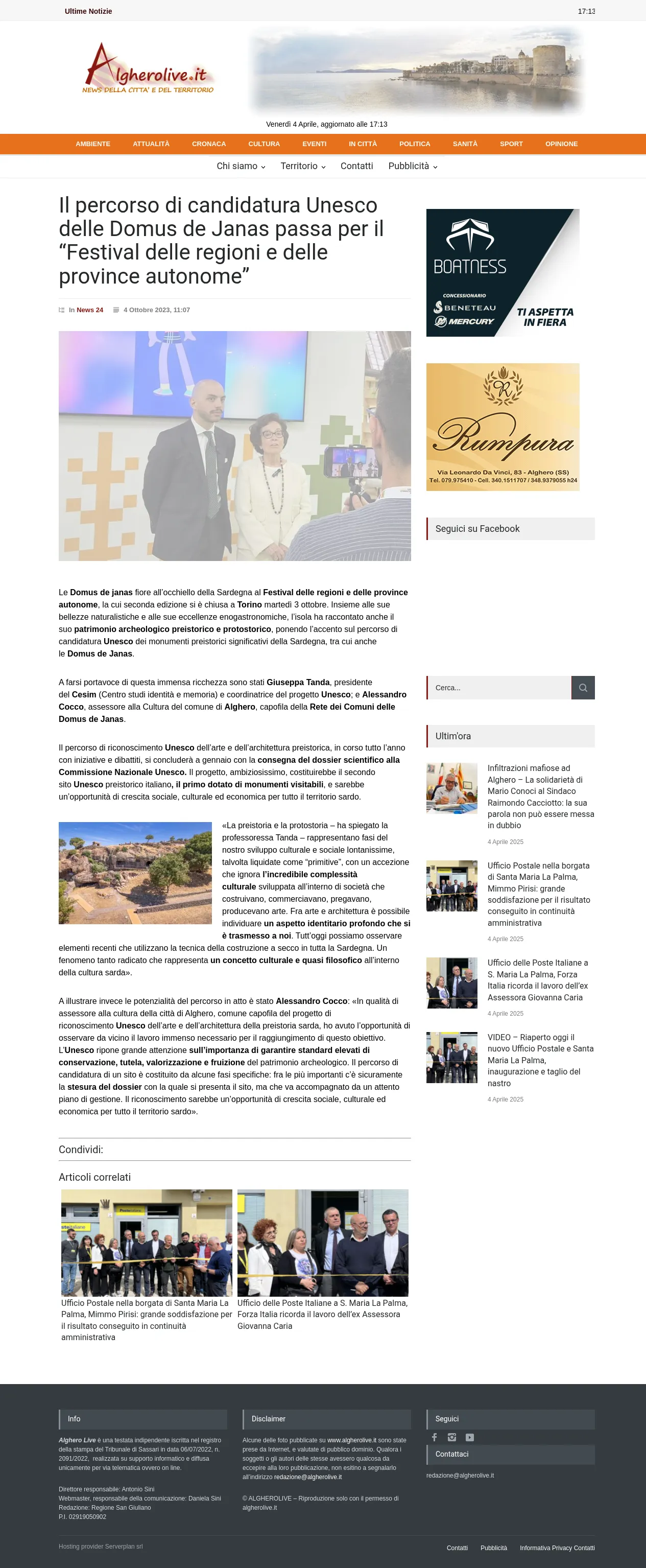 Sardegna in luce a Torino per le Domus de Janas Unesco