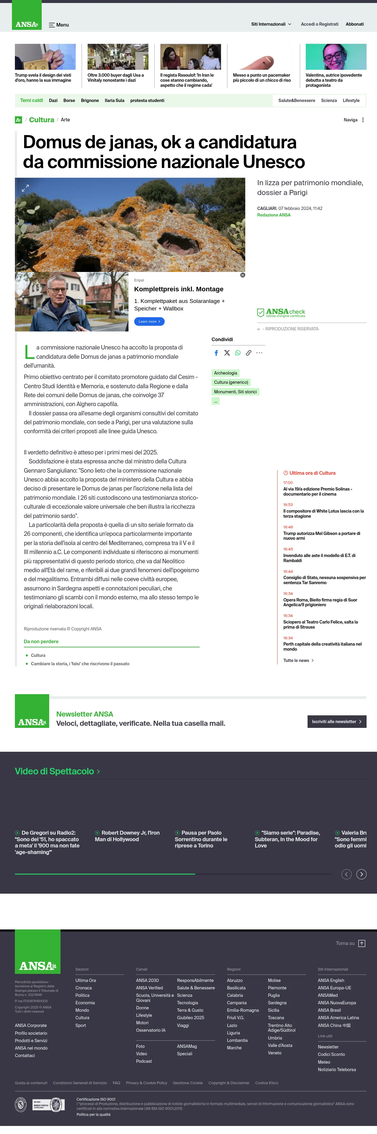 Domus de Janas verso l'UNESCO: un sogno sardo diventa realtà