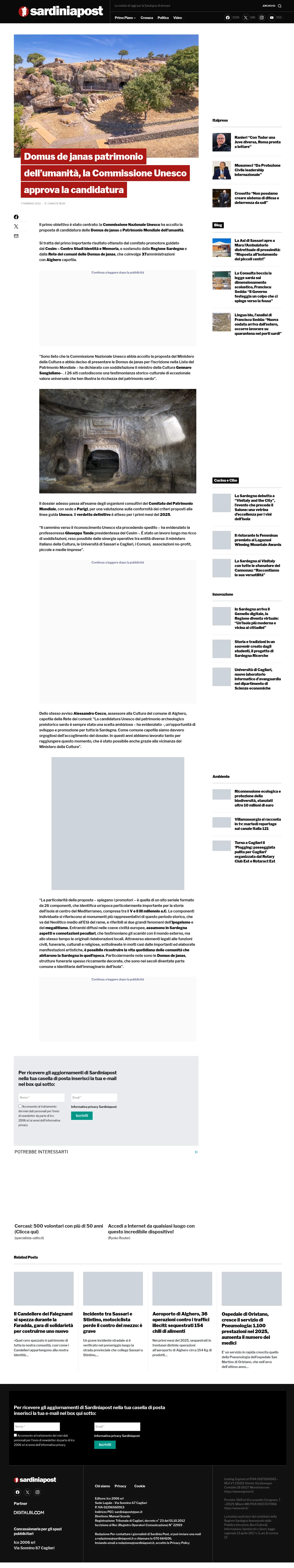 Domus de Janas: Verso il Patrimonio Mondiale UNESCO!