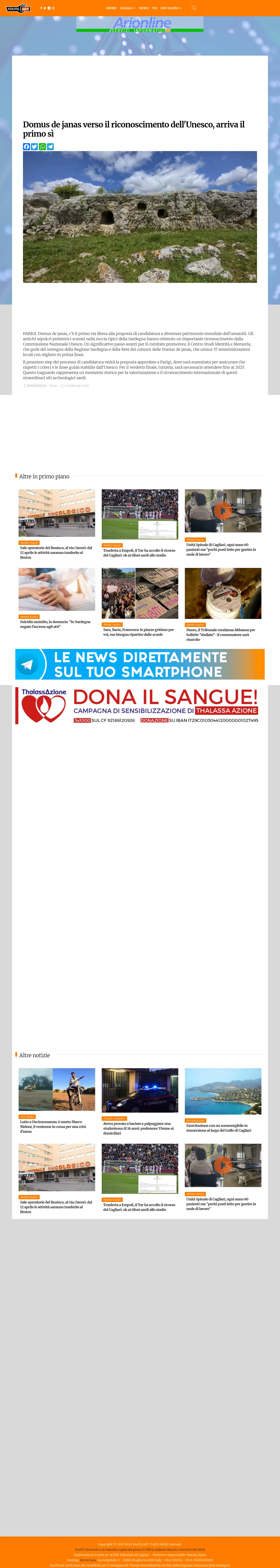 Domus de Janas: un passo verso l'UNESCO!