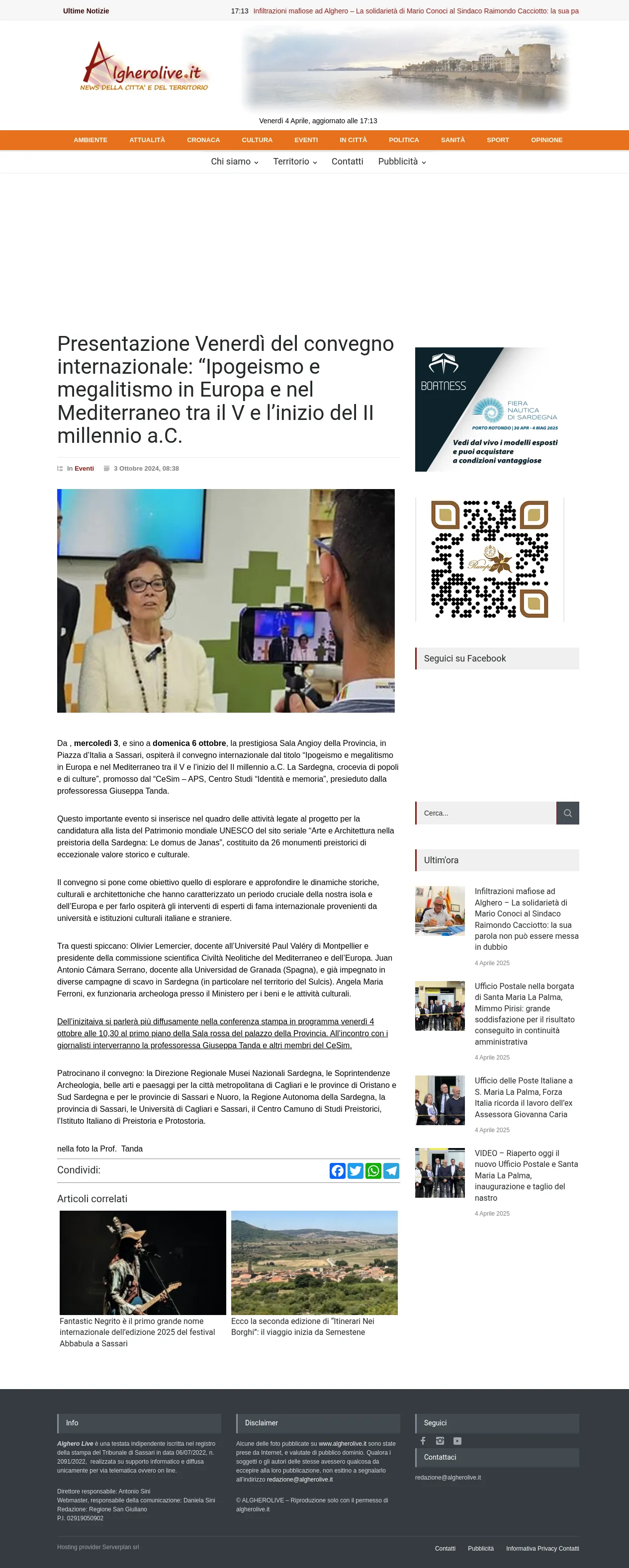 Sassari ospita il convegno sui segreti preistorici d'Europa