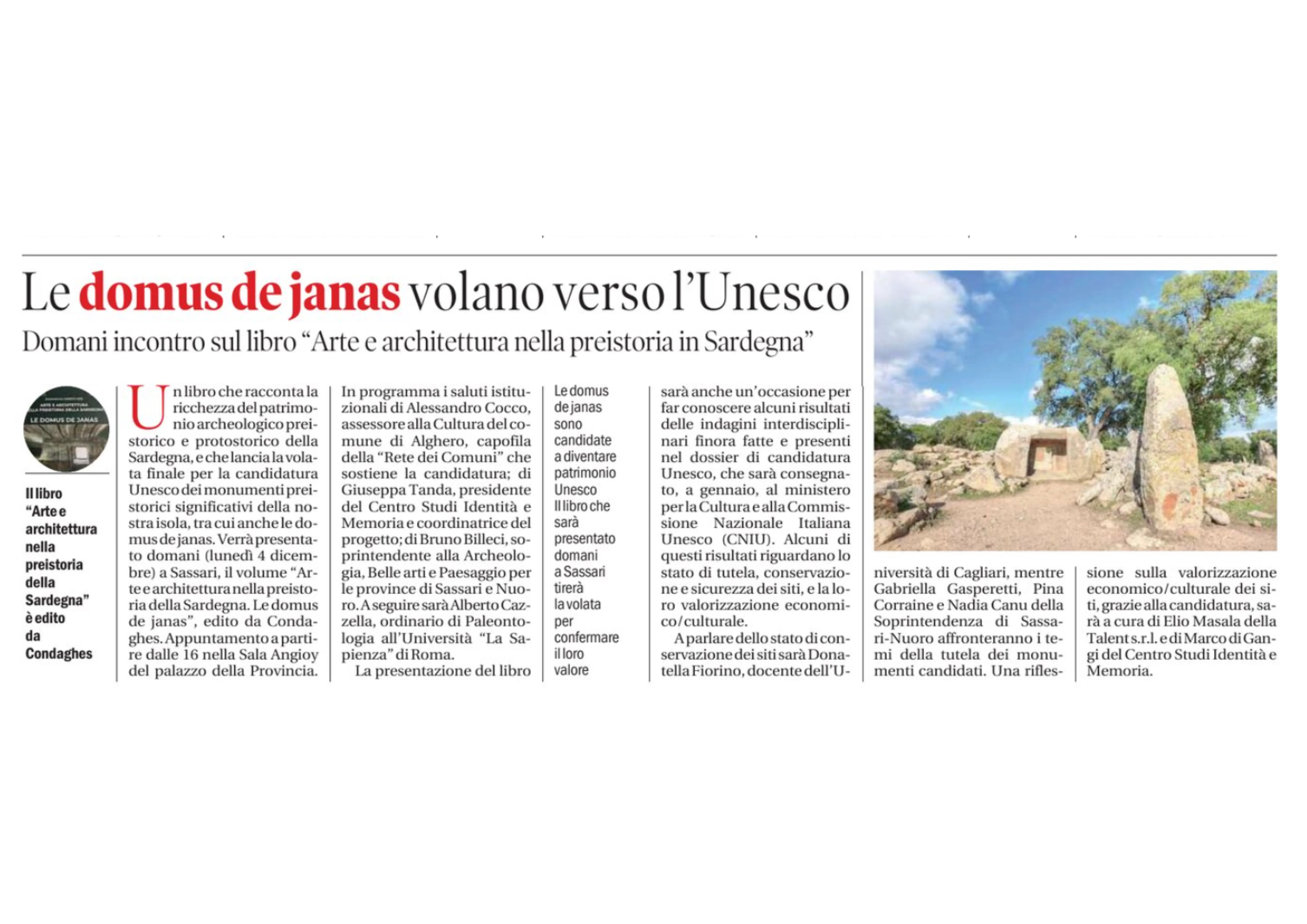 Le domus de janas volano verso l'Unesco