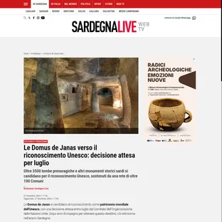 Domus de Janas: Verso il Patrimonio UNESCO, Sardegna in Corsa