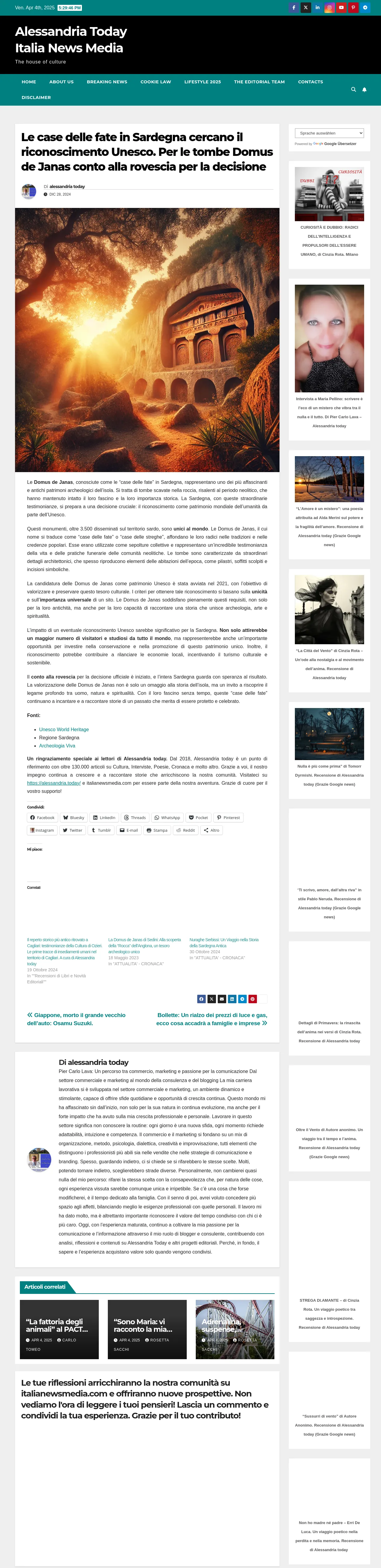 Sardegna in Attesa: Domus de Janas verso l'UNESCO