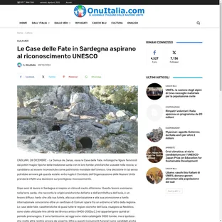 Domus de Janas: verso il prestigioso riconoscimento UNESCO