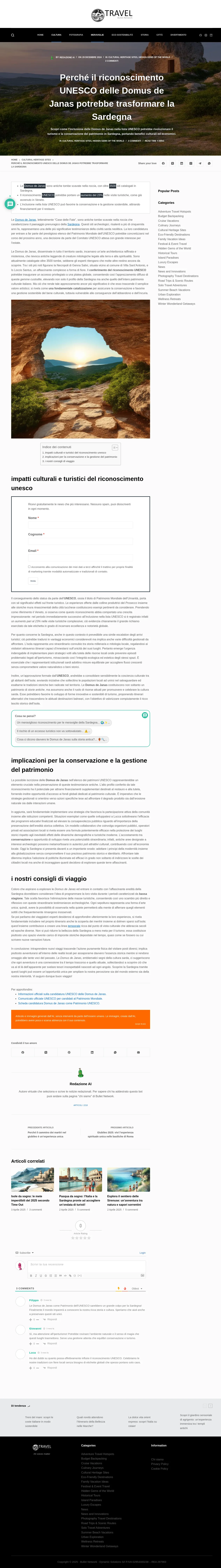 UNESCO e Domus de Janas: Rivoluzione Turistica in Sardegna?