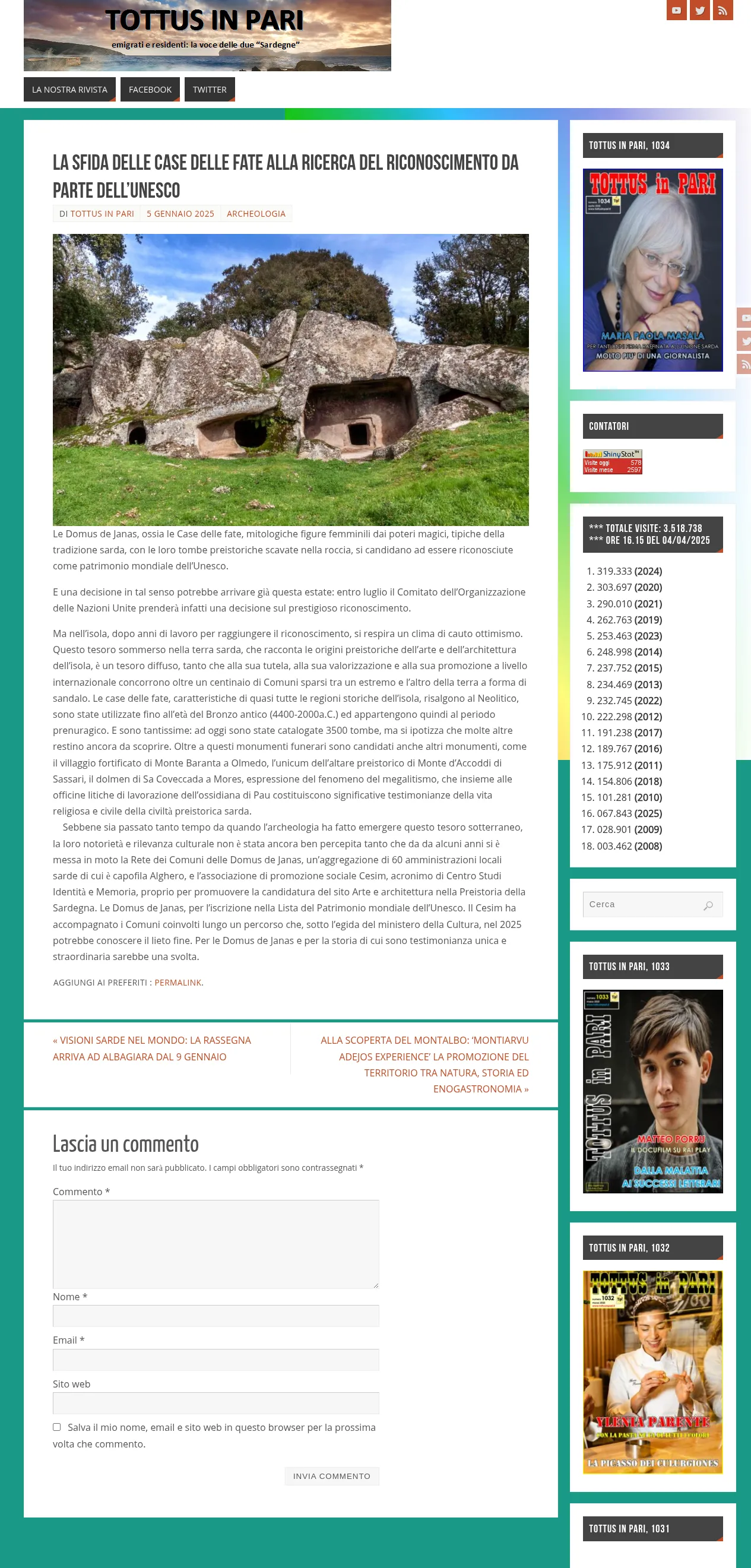 Case delle Fate" verso il Patrimonio UNESCO: La Sfida della Sardegna!