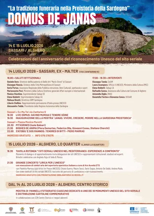 Celebrazioni del I anniversario del riconoscimento UNESCO: due giorni tra Sassari e Alghero